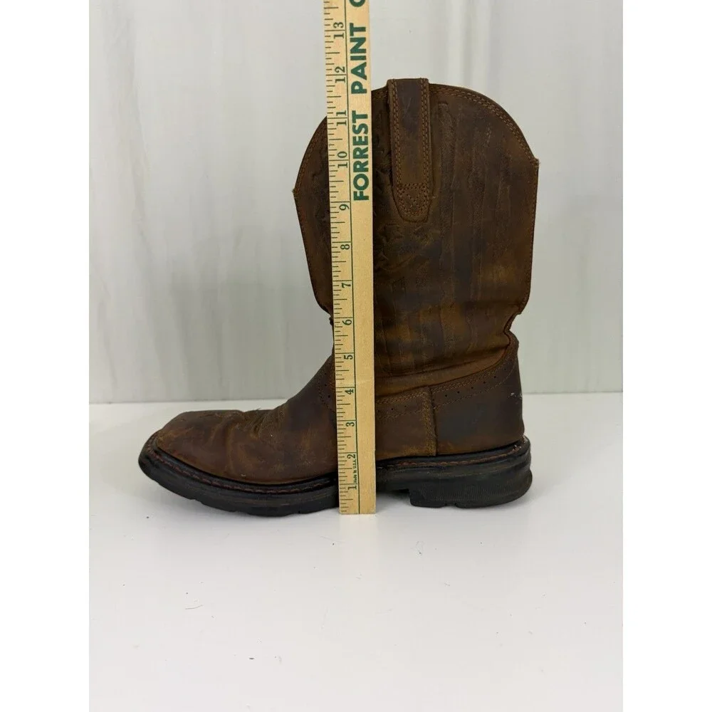 Ariat Sierra Shock Shield Patriot Brown Mens Sz 10D American Flag Work Boots